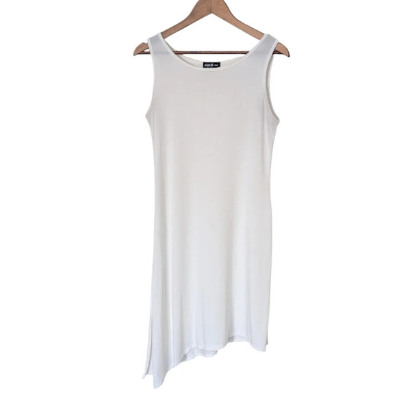 Miik Mariska Asymmetrical Tunic Dress White Micromodal Scandi-girl Women Medium - Picture 2 of 14